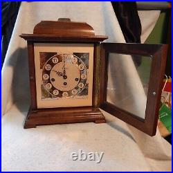 BULOVA Clock WESTMINSTER Chime 340-020 West Germany 2 Jewels Working Mantel Key