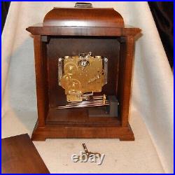 BULOVA Clock WESTMINSTER Chime 340-020 West Germany 2 Jewels Working Mantel Key