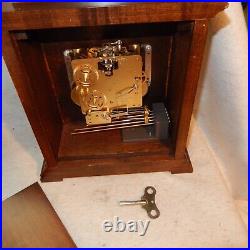 BULOVA Clock WESTMINSTER Chime 340-020 West Germany 2 Jewels Working Mantel Key