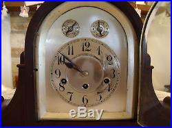 Beautiful Antique Junghans, 8 Day, Westminster Chime Mahogany Mantel Clock