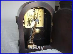 Beautiful Antique SETH THOMAS Shelf Mantle Clock Mahogany Case Westminster Chime