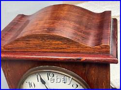 Beautiful Antique Seth Thomas Chime Adamantine RoseWood Mantle Clock with Key