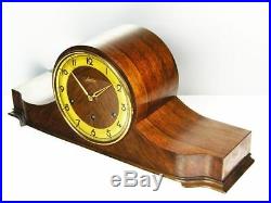 Beautiful Art Deco Junghans Westminster Chiming Mantel Clock Germany