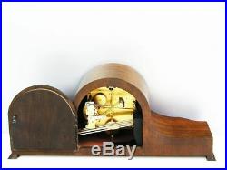 Beautiful Art Deco Junghans Westminster Chiming Mantel Clock Germany