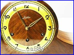 Beautiful Art Deco Junghans Westminster Chiming Mantel Clock Germany