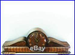 Beautiful Art Deco Westminster Chiming Mantel Clock From Hermle Germany