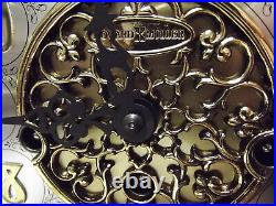 Beautiful Howard Miller Tambour Mantle Clock With Key 630-189 Hermle