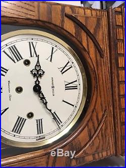 Beautiful Huge Howard Miller Oak Westminster Chime Wall Clock