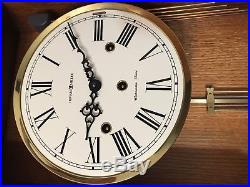 Beautiful Huge Howard Miller Oak Westminster Chime Wall Clock