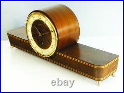 Beautiful Later Art Deco Junghans Westminster Chiming Mantel Clock Germany