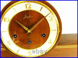 Beautiful Later Art Deco Junghans Westminster Chiming Mantel Clock Germany