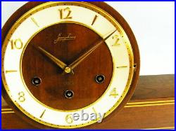 Beautiful Later Art Deco Junghans Westminster Chiming Mantel Clock Germany