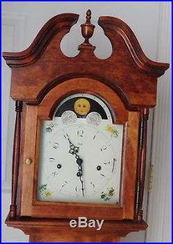 Beautiful OOAK Hentschel Franz Hermle Westminster Chime 5' Grandmother Clock