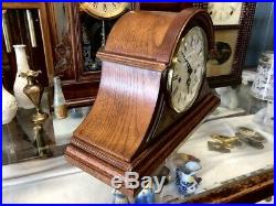 Beautiful Oak Howard Miller Westminster Chime-worthington Mantle Clock 613-102