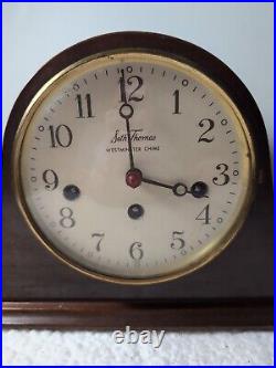 Beautiful Seth Thomas Antique Westminster Chime Mantel Clock Wind-up Music