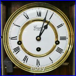 Beautiful Vintage Comitti Of London 8 Day Mahogany Westminster Chime Wall Clock