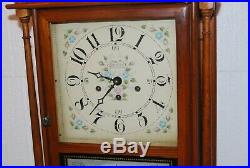 Beautiful Vintage New England Clock Co. Pillar & Scroll Westminster Chime Clock