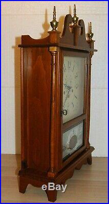 Beautiful Vintage New England Clock Co. Pillar & Scroll Westminster Chime Clock