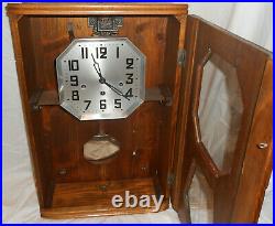 Beautiful Vintage Romanet Morbier Westminster Chime Wind French Wall Clock Rare