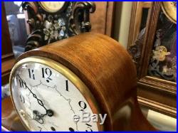 Beautiful Vtg Antique Seth Thomas Mahogany Wood Westminster Chime Mantle Clock