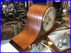 Beautiful Vtg Antique Seth Thomas Mahogany Wood Westminster Chime Mantle Clock