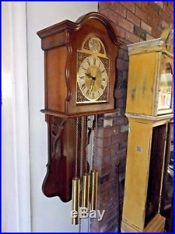 Beautiful Vtg Chry Wood Howard Miller Tally Triple Chime Westminster Wall Clock