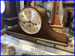 Beautiful Vtg Mahogany Hamilton-german Westminster 1/4 Hour Chime Mantle Clock