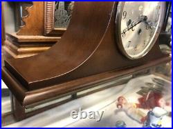 Beautiful Vtg Mahogany Hamilton-german Westminster 1/4 Hour Chime Mantle Clock