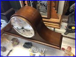 Beautiful Vtg Mahogany Hamilton-german Westminster 1/4 Hour Chime Mantle Clock