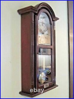 Beautiful Waltham Tempus Fugit 31 Day Chime Hard Wood Wall Clock With Key