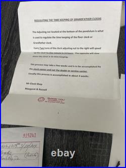 Beautifully Crafted 1980's Grandfather Clock. Excellent Condition See Photos