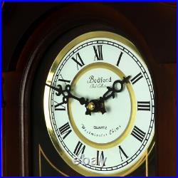 Bedford 26.5 Wall Clock Colonial Mahogany Cherry Oak Finish Pendulum Chimes