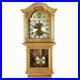 Bedford 26 Wall Clock in Golden Oak Wood Finish w 4 Chimes & Swinging Pendulum