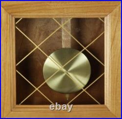 Bedford 26 Wall Clock in Golden Oak Wood Finish w 4 Chimes & Swinging Pendulum