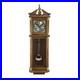 Bedford Clock Collection 34.5 Inch Chiming Pendulum Wall Clock in Antique Harves