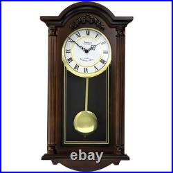 Bedford Clock Collection Bed-Noah Noah 22 Inch Chestnut Wood Chiming Pendulum Bedford Clock Collection Bed-Noah Noah 22 Inch Chestnut Wood Chiming Pendulum