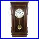 Bedford Clock Collection Chestnut Chiming Pendulum Wall Clock