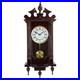 Bedford Clock Collection Classic 31 Inch Chiming Pendulum Wall Clock in Cherry O