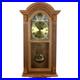 Bedford Clock Collection Honey oak Chiming Pendulum Wall Clock
