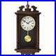 Bedford Clock Collection Leo 21 Inch Chestnut Wood Chiming Pendulum Wall Clock