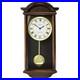 Bedford Clock Collection Noah 22 Inch Chestnut Wood Chiming Pendulum Wall Clock
