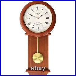 Bedford Clock Collection Olivia 24.5 Inch Cherry Wood Chiming Pendulum Wall