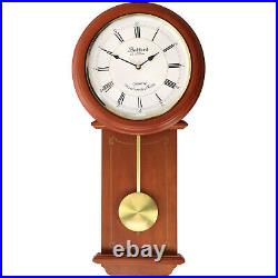 Bedford Clock Collection Olivia 24.5 Inch Cherry Wood Chiming Pendulum Wall Clo