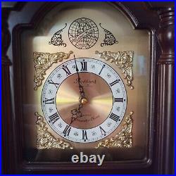 Bedford Clock Collection Quartz Mahogany Westminster Chime Wall Clock