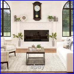 Bedford Clock Wall 22 Swinging Pendulum Chestnut Wood Chiming Roman Numerals