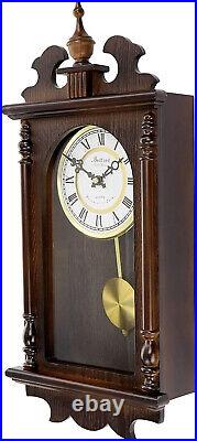 Bedford Leo 21 Chestnut Wood Hourly Chiming Pendulum Grandfather Wall Clock