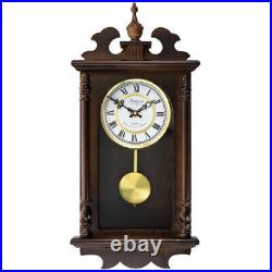 Bedford Leo 21 Chestnut Wood Hourly Chiming Pendulum Grandfather Wall Clock