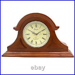 Bedford Mantel Clock with Chimes Solid Mahogany Cherry Hardwood (bed1439chr)