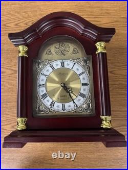 Bedford Redwood Mantel Clock w Chimes 8 inch