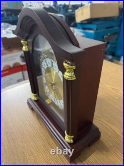 Bedford Redwood Mantel Clock w Chimes 8 inch